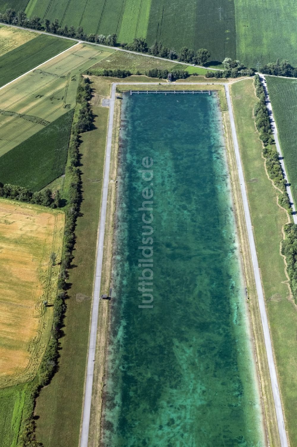Luftbild Oberschleißheim - Sportgelände Regattaanlage des Leistungszentrum für Rudern und Kanu in Oberschleißheim im Bundesland Bayern, Deutschland