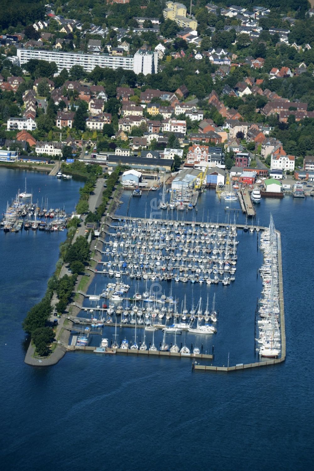 Luftbild Kiel - Sporthafen Stickenhörn im Stadtteil Friedrichsort in Kiel im Bundesland Schleswig-Holstein
