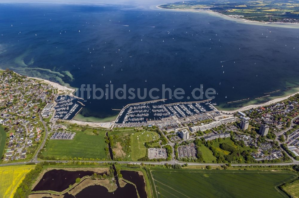 Luftbild Strande - Sporthäfen Schilksee und Strande bei Kiel im Bundesland Schleswig-Holstein