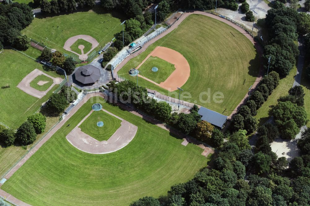 Luftaufnahme Bonn - Sportplatz Bonn Capitals Baseball in Bonn im Bundesland Nordrhein-Westfalen, Deutschland
