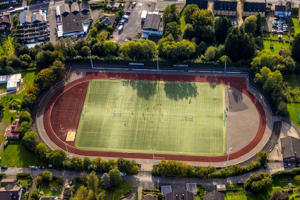 Luftbild Kreuztal - Sportplatz- Fussballplatz der Sportfreunde Eichen-Krombach e.V. in Kreuztal im Bundesland Nordrhein-Westfalen
