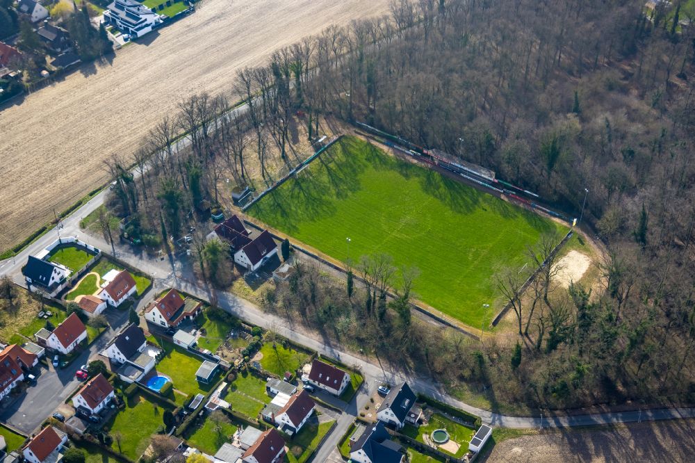 Luftbild Hamm - Sportplatz- Fussballplatz des Sportvereins Westfalia Rhynern e. V. in Hamm im Bundesland Nordrhein-Westfalen