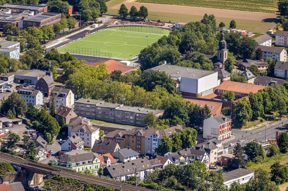 Luftaufnahme Wattenscheid - Sportplatz- Fussballplatz Sportzentrum Westenfeld in Wattenscheid im Bundesland Nordrhein-Westfalen, Deutschland