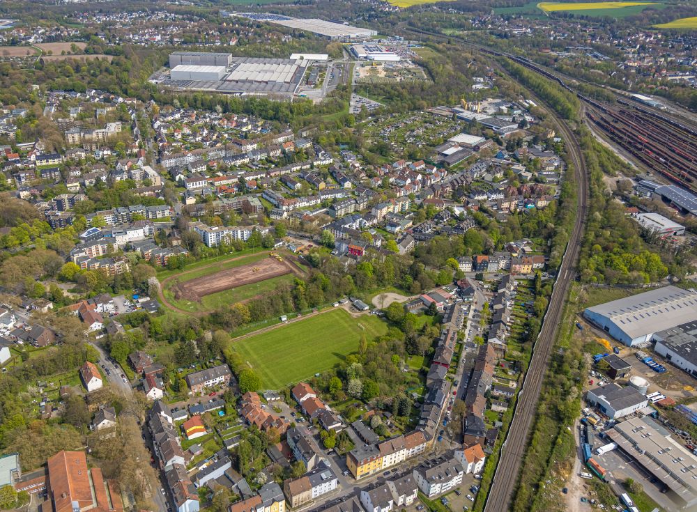 Bochum von oben - Sportplatz- Fußballplatz des WSV Bochum 06 e.V. im Ortsteil Werne in Bochum im Bundesland Nordrhein-Westfalen, Deutschland