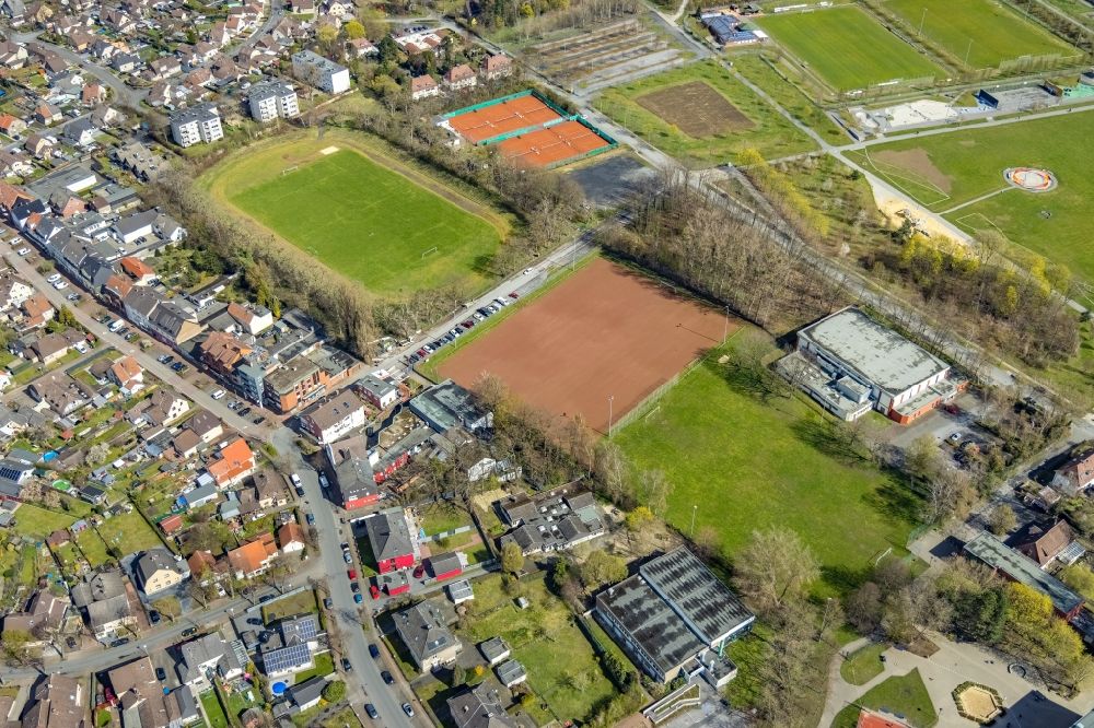 Luftbild Hamm - Sportplatzanlagen am Glück-Auf-Stadion in Hamm im Bundesland Nordrhein-Westfalen, Deutschland