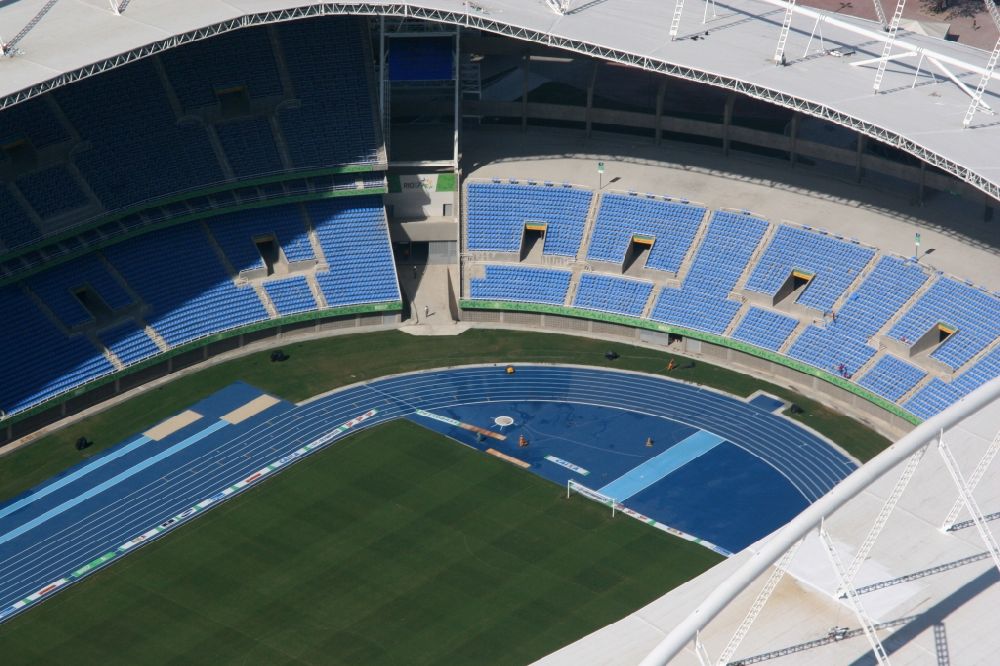 Luftaufnahme Rio de Janeiro - Sportstätte des Stadion Estadio Olimpico Joao Havelange - Nilton Santos Stadium in Rio de Janeiro in Brasilien