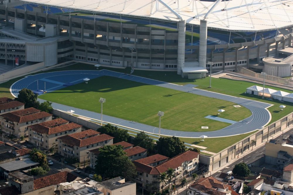 Luftbild Rio de Janeiro - Sportstätte des Stadion Estadio Olimpico Joao Havelange - Nilton Santos Stadium in Rio de Janeiro in Brasilien