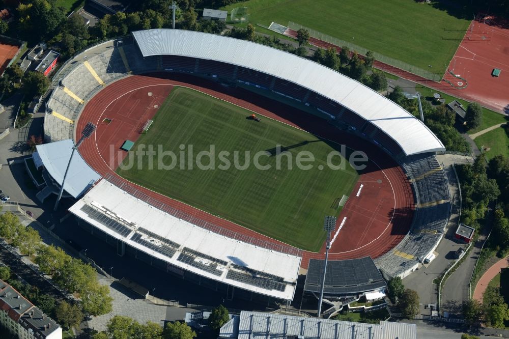 Luftaufnahme Kassel - Sportstätten-Gelände der Arena des Stadion Auestadion in Kassel im Bundesland Hessen, Deutschland