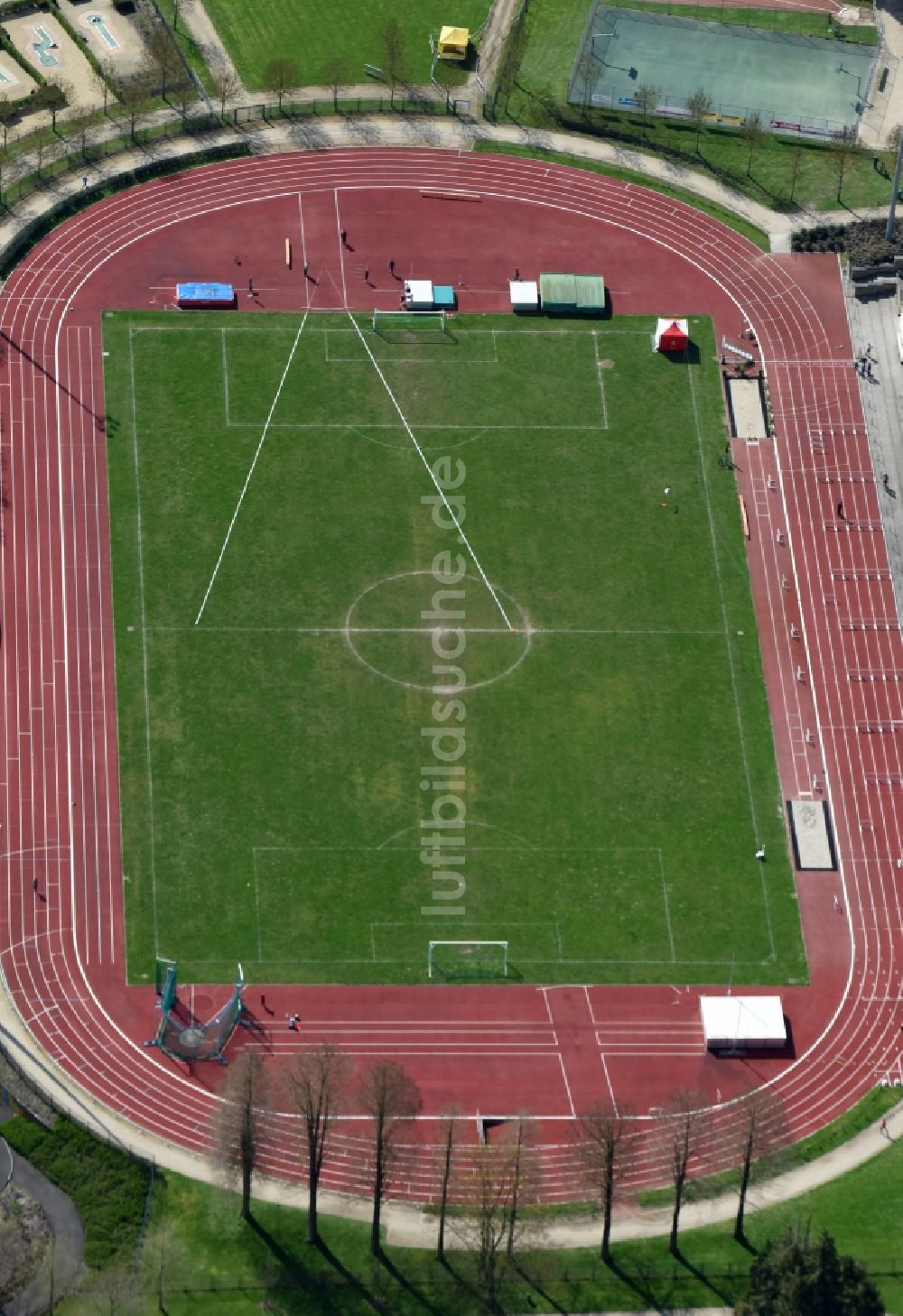 Luftaufnahme Beersel - Sportstätten-Gelände der Arena des Stadion in Beersel in Vlaanderen, Belgien