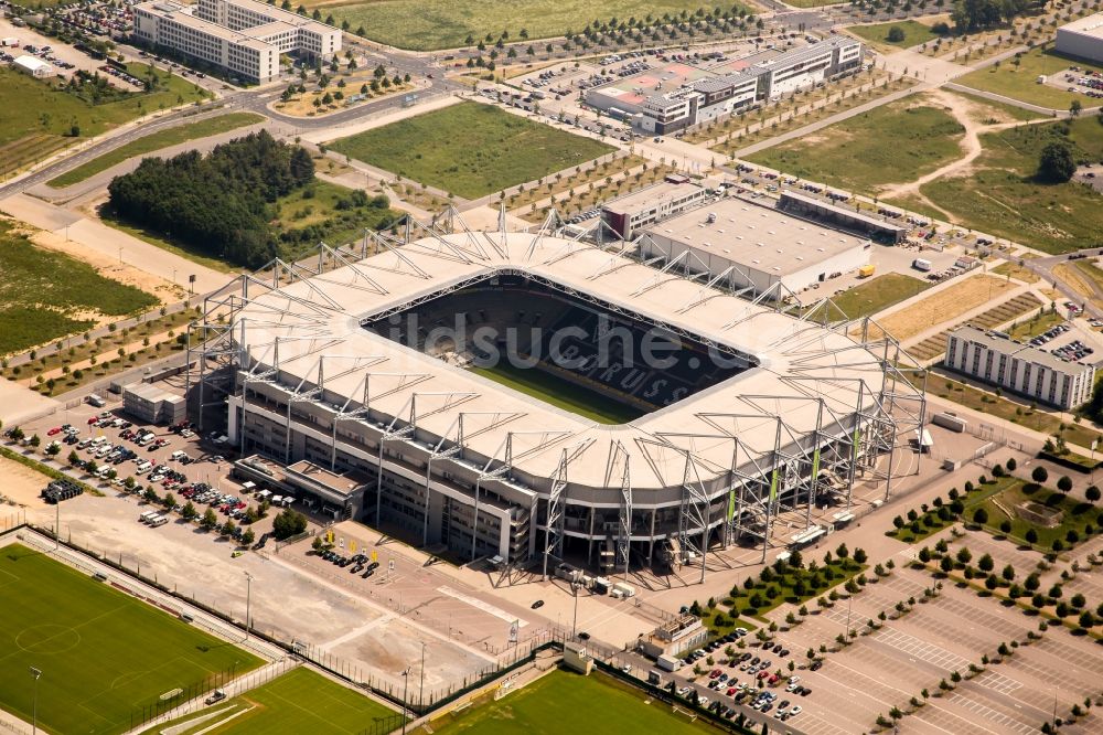 Luftbild Mönchengladbach - Sportstätten-Gelände der Arena des Stadion BORUSSIA-PARK in Mönchengladbach im Bundesland Nordrhein-Westfalen, Deutschland