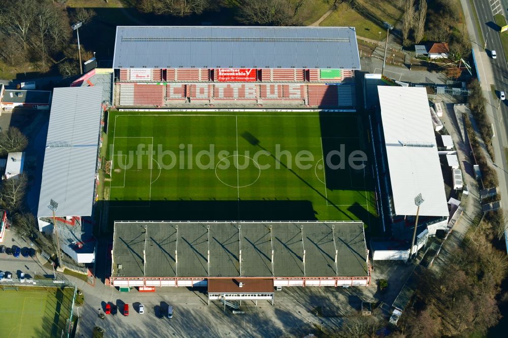 Luftbild Cottbus - Sportstätten-Gelände der Arena des Stadion der Freundschaft des Fußballclubs FC Energie in Cottbus im Bundesland Brandenburg