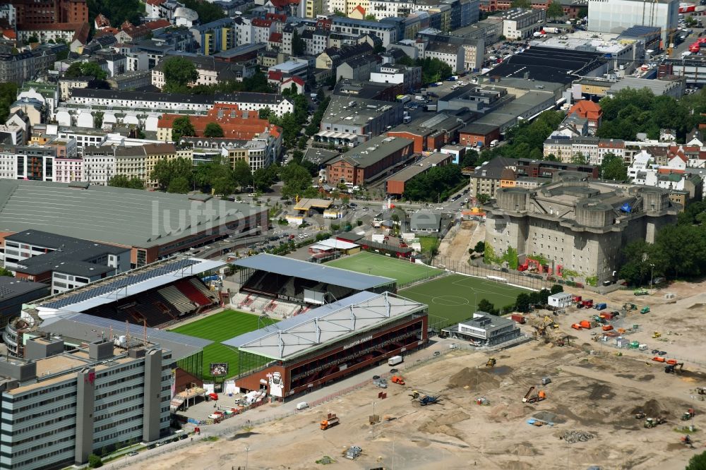 Hamburg aus der Vogelperspektive: Sportstätten-Gelände der Arena des Stadion in Hamburg