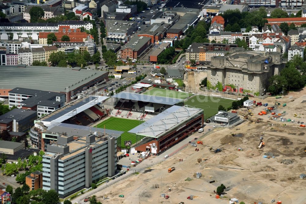 Luftaufnahme Hamburg - Sportstätten-Gelände der Arena des Stadion in Hamburg