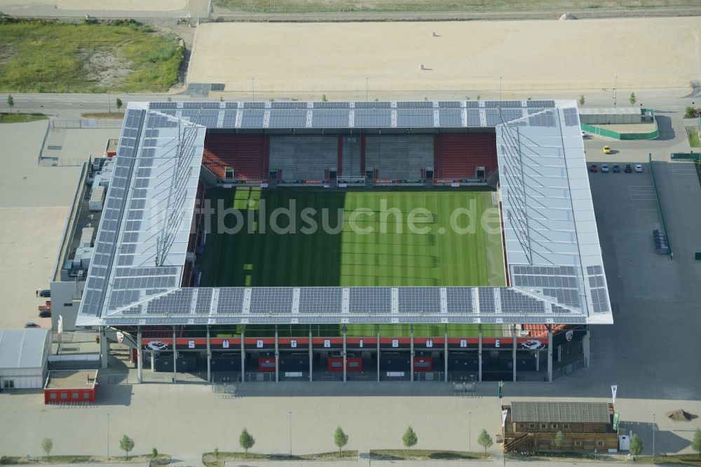 Ingolstadt aus der Vogelperspektive: Sportstätten-Gelände der Arena des Stadion in Ingolstadt im Bundesland Bayern
