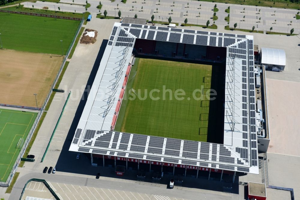 Luftaufnahme Ingolstadt - Sportstätten-Gelände der Arena des Stadion in Ingolstadt im Bundesland Bayern