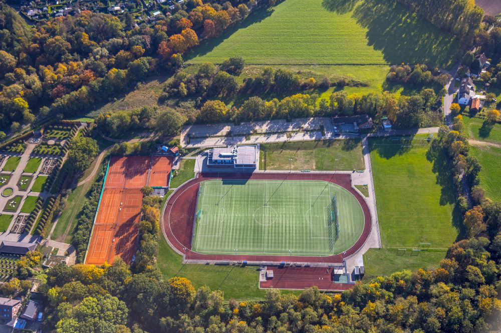 Luftaufnahme Kamp-Lintfort - Sportstätten-Gelände der Arena des Stadion in Kamp-Lintfort im Bundesland Nordrhein-Westfalen