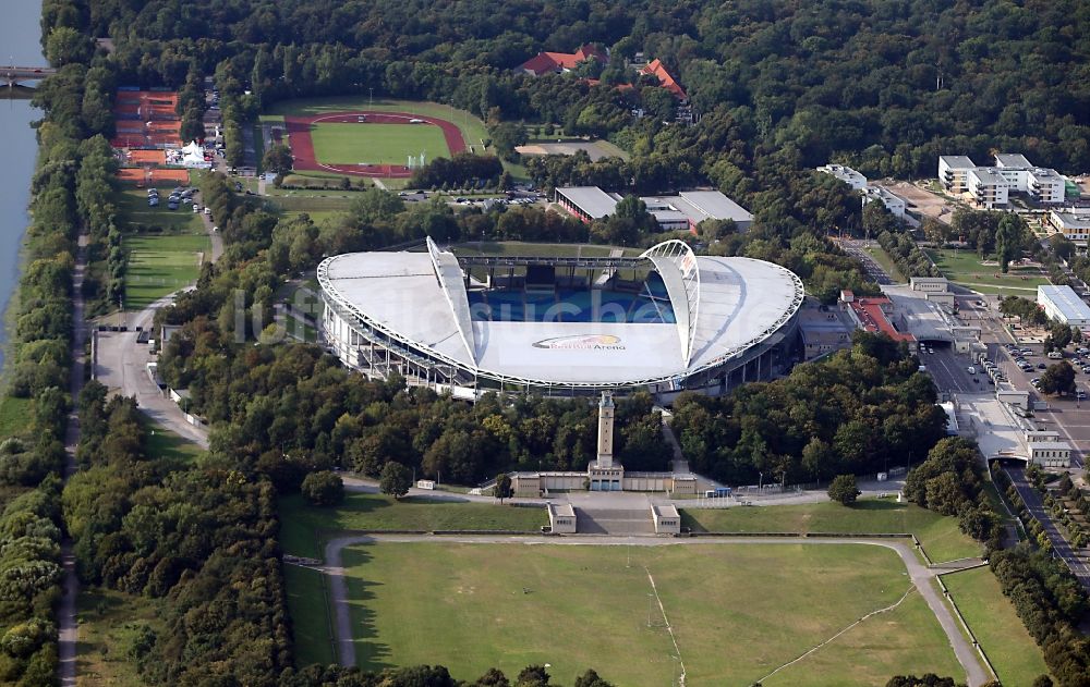 Luftbild Leipzig - Sportstätten-Gelände der Arena des Stadion in Leipzig im Bundesland Sachsen
