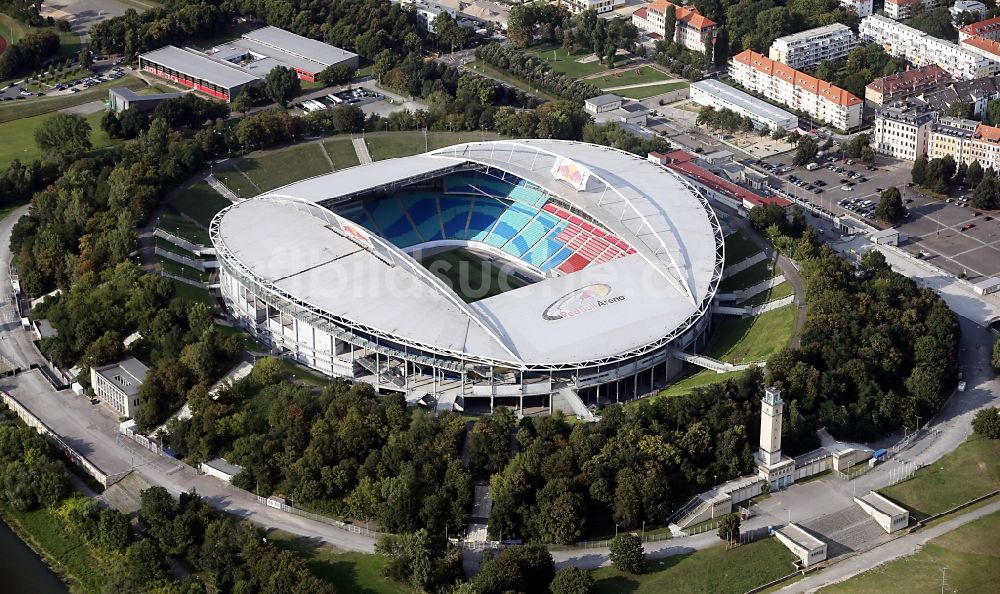 Leipzig von oben - Sportstätten-Gelände der Arena des Stadion in Leipzig im Bundesland Sachsen