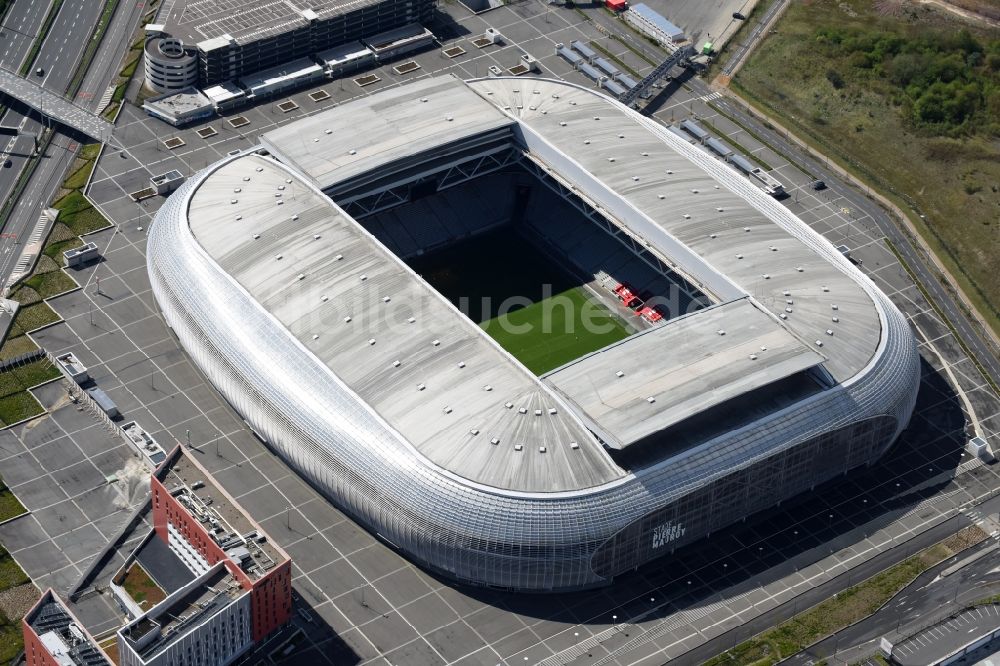 Lille von oben - Sportstätten-Gelände der Arena des Stadion in Lille in Nord-Pas-de-Calais Picardie, Frankreich