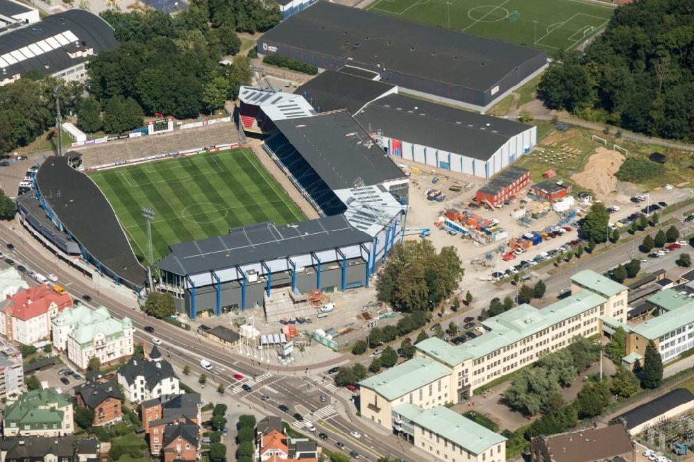 Helsingborg von oben - Sportstätten-Gelände der Arena des Stadion Olympia in Helsingborg in Schweden