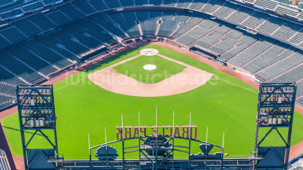 San Francisco aus der Vogelperspektive: Sportstätten-Gelände der Arena des Stadion Oracle Park in San Francisco in Kalifornien, USA