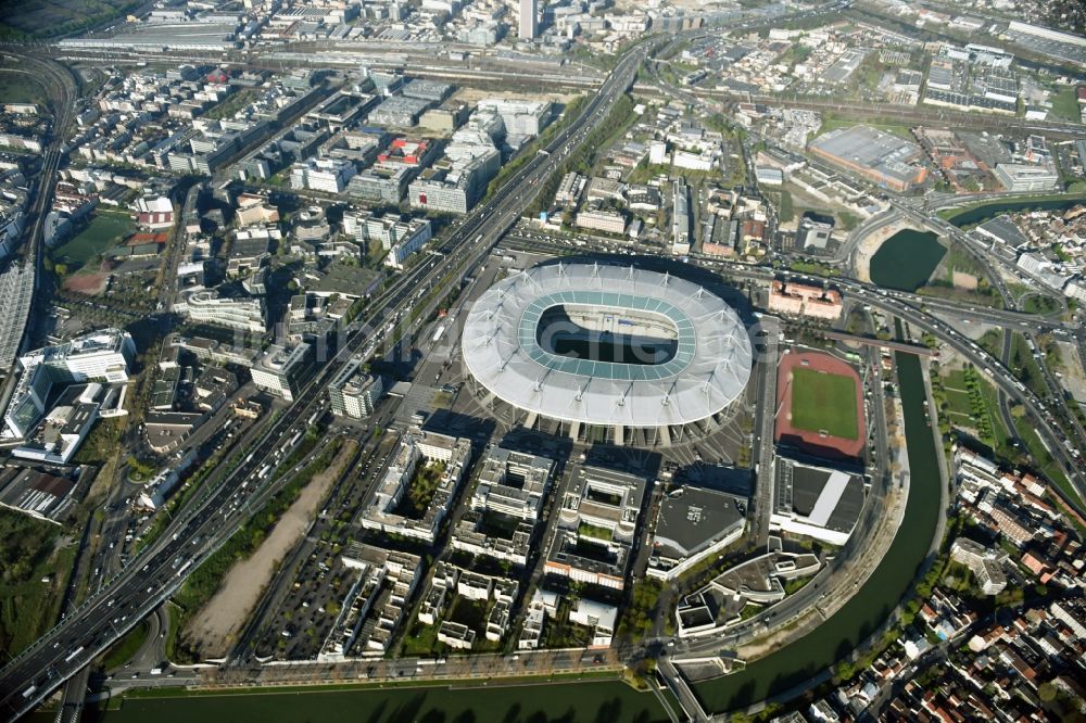 Luftbild Paris Saint-Denis - Sportstätten- Gelände der Arena des Stadion in Paris - Saint-Denis in Ile-de-France, Frankreich