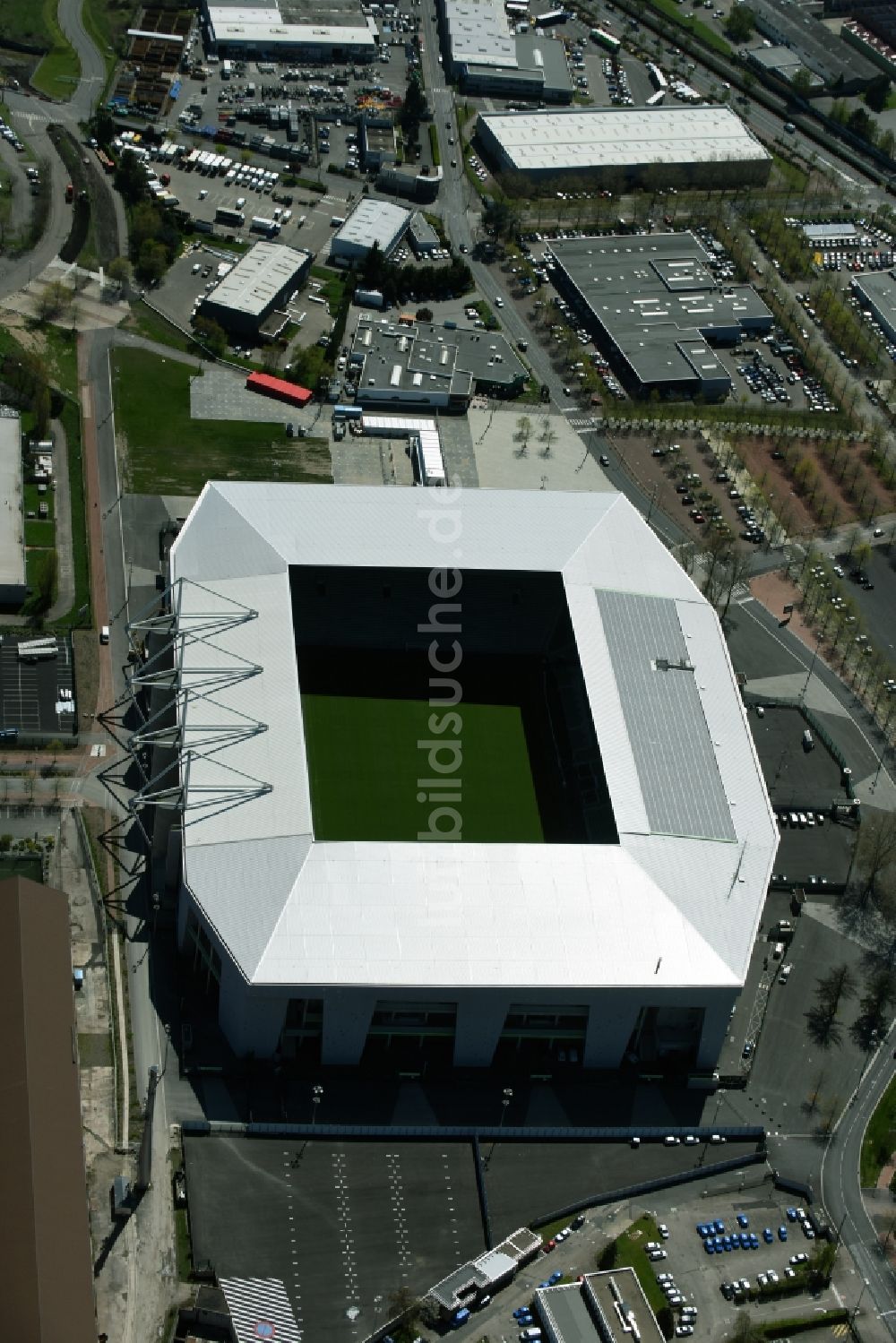 Luftbild Saint-Etienne - Sportstätten-Gelände der Arena des Stadion in Saint-Etienne in Auvergne Rhone-Alpes, Frankreich