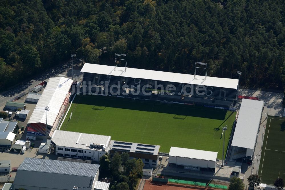 Luftbild Sandhausen - Sportstätten-Gelände der Arena des Stadion in Sandhausen im Bundesland Baden-Württemberg