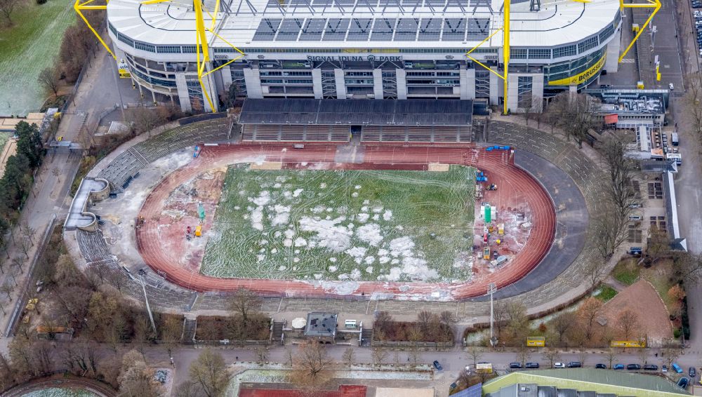Luftaufnahme Dortmund - Sportstätten-Gelände der Arena des Stadion