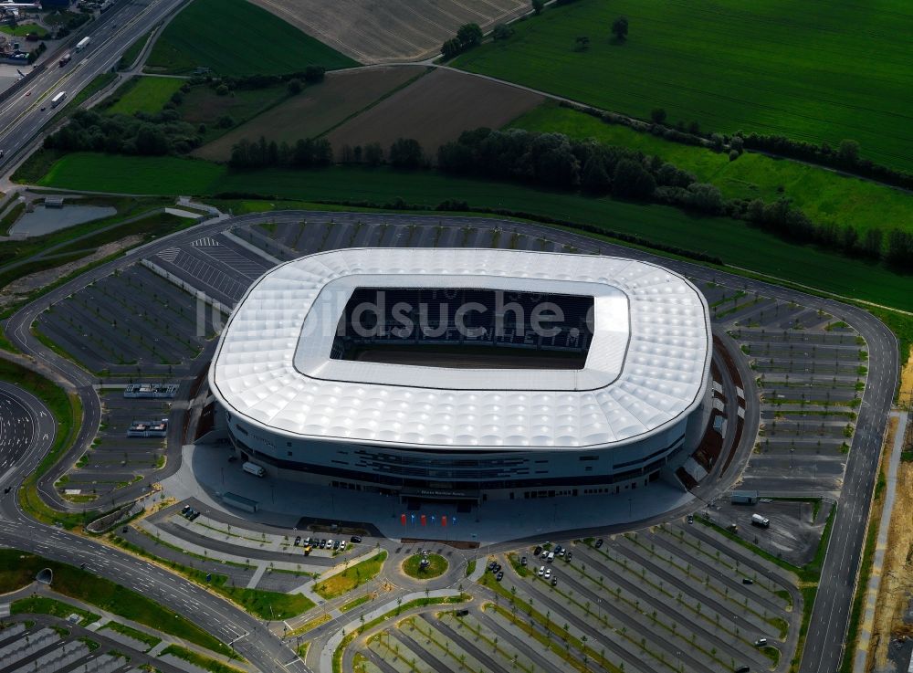 Luftbild Sinsheim - Sportstätten-Gelände der Arena des Stadion WIRSOL Rhein-Neckar-Arena in Sinsheim im Bundesland Baden-Württemberg, Deutschland