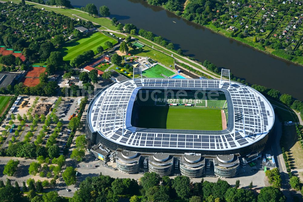 Luftbild Bremen - Sportstätten-Gelände der Arena des Stadion wohninvest WESERSTADION in Bremen, Deutschland
