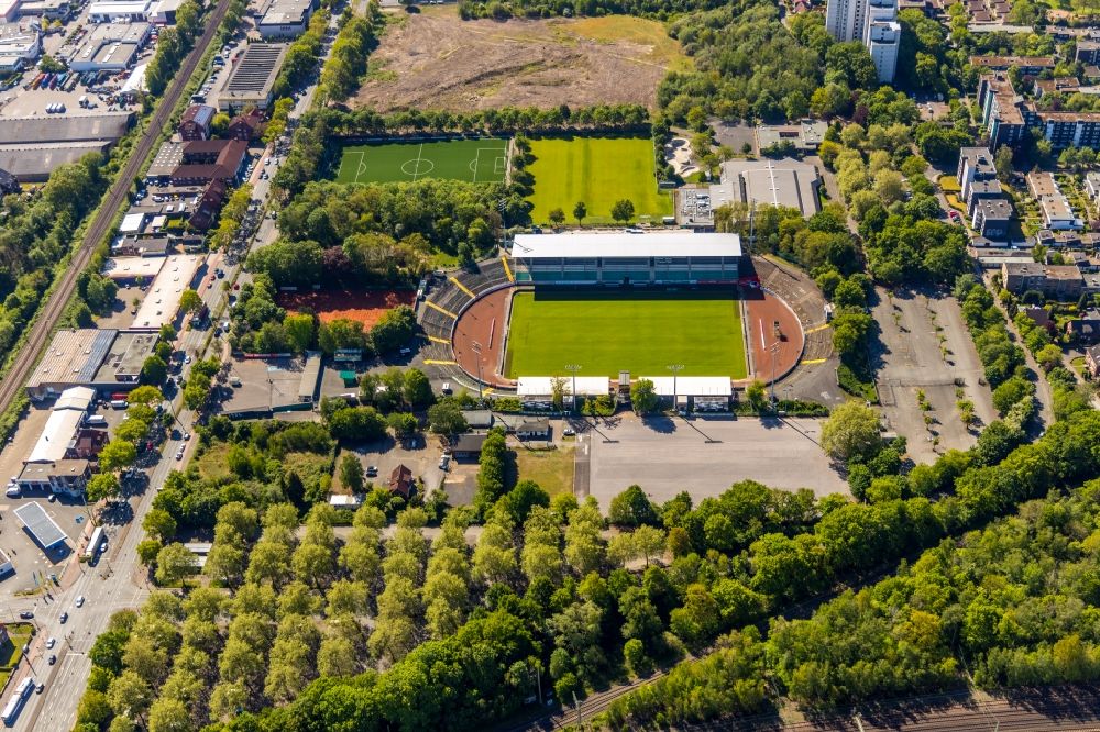 Münster aus der Vogelperspektive: Sportstätten-Gelände des Preußenstadion in Münster im Bundesland Nordrhein-Westfalen
