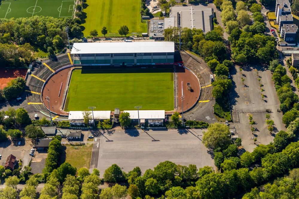Luftbild Münster - Sportstätten-Gelände des Preußenstadion in Münster im Bundesland Nordrhein-Westfalen