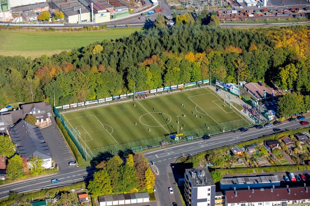 Luftbild Siegen - Sportstätten-Gelände der pus-arena in Siegen im Bundesland Nordrhein-Westfalen