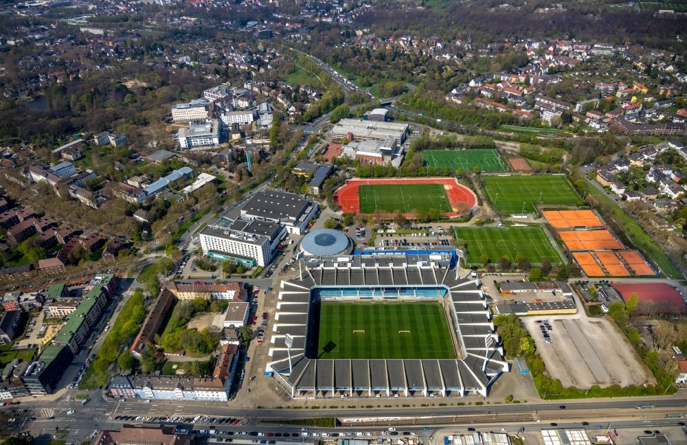 Luftbild Bochum - Sportstätten-Gelände des Stadion in Bochum im Bundesland Nordrhein-Westfalen