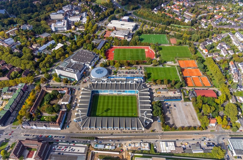 Bochum aus der Vogelperspektive: Sportstätten-Gelände des Stadion in Bochum im Bundesland Nordrhein-Westfalen