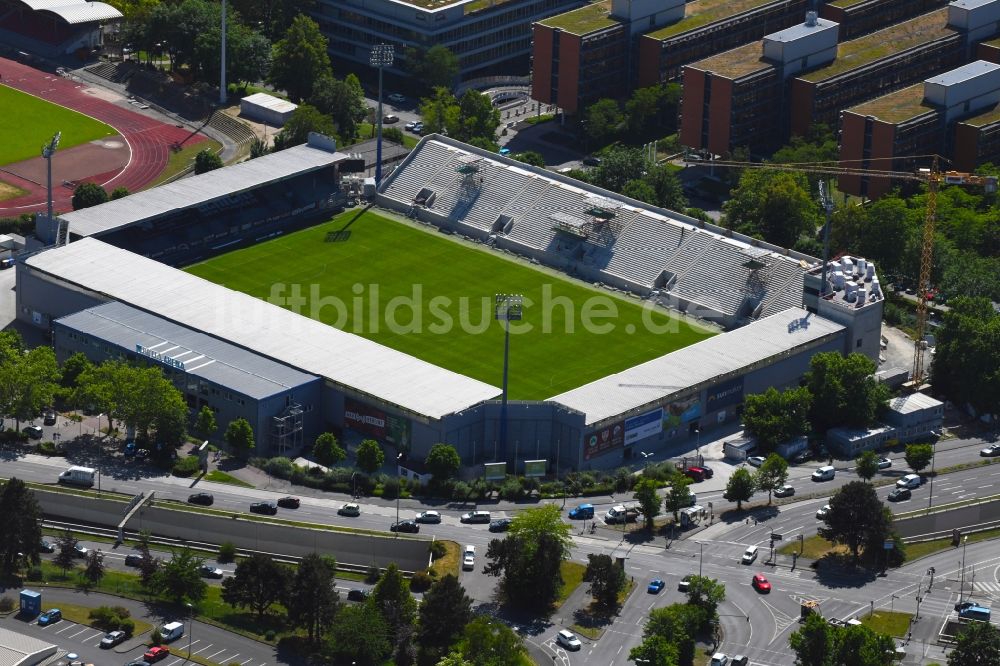 Luftbild Wiesbaden - Sportstätten-Gelände des Stadion BRITA Arena in Wiesbaden im Bundesland Hessen, Deutschland