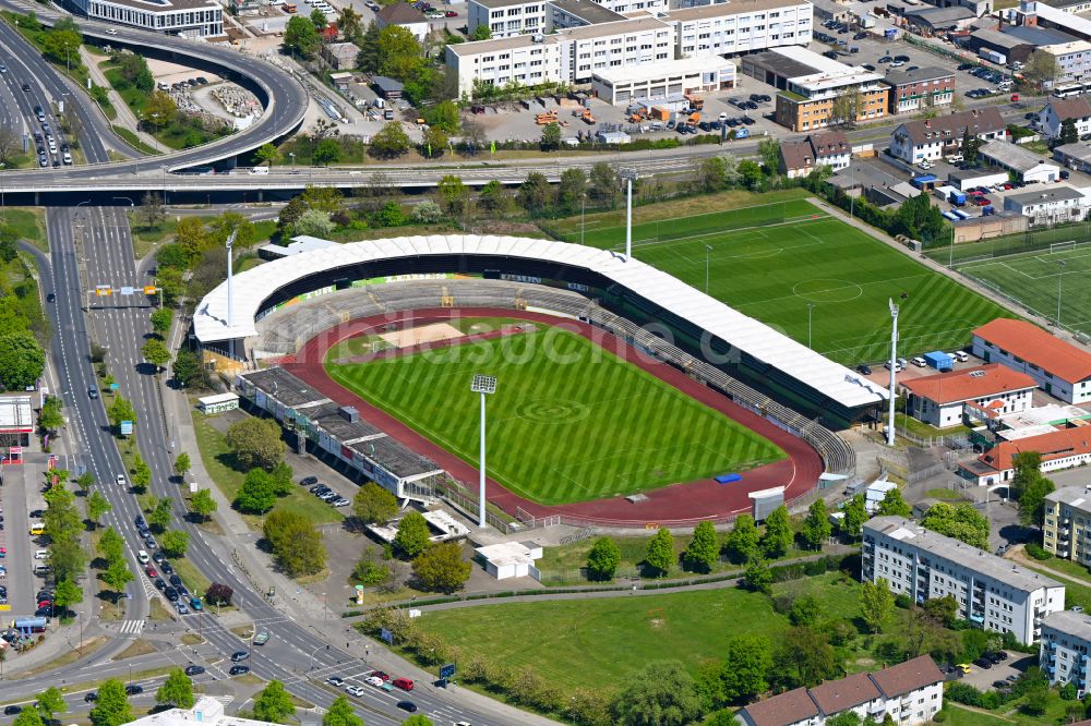 Luftbild Wolfsburg - Sportstätten-Gelände des Stadion VfL-Stadion am Elsterweg in Wolfsburg im Bundesland Niedersachsen, Deutschland
