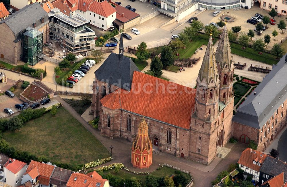 Luftbild Heilbad Heiligenstadt - St. Marienkirche mit Kapelle in Heilbad Heiligenstadt in Thüringen