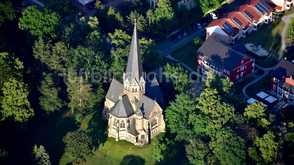 Luftbild Thale - St. Petri Kirche in Thale im Bundesland Sachsen-Anhalt, Deutschland