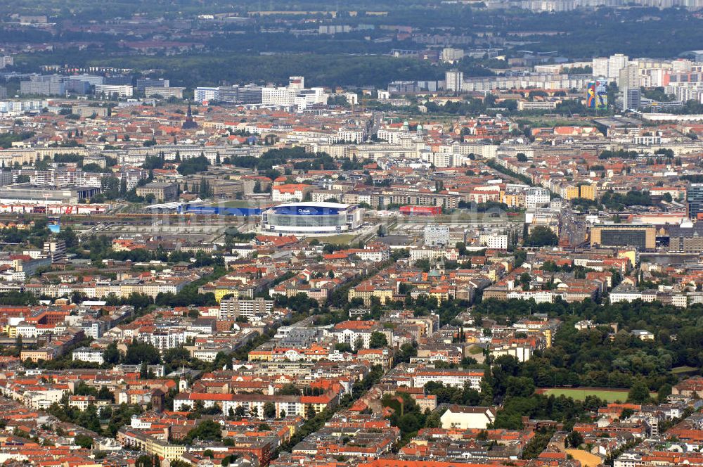 Luftbild Berlin - Stadansicht des Berliner Bezirkes Friedrichshain-Kreuzberg
