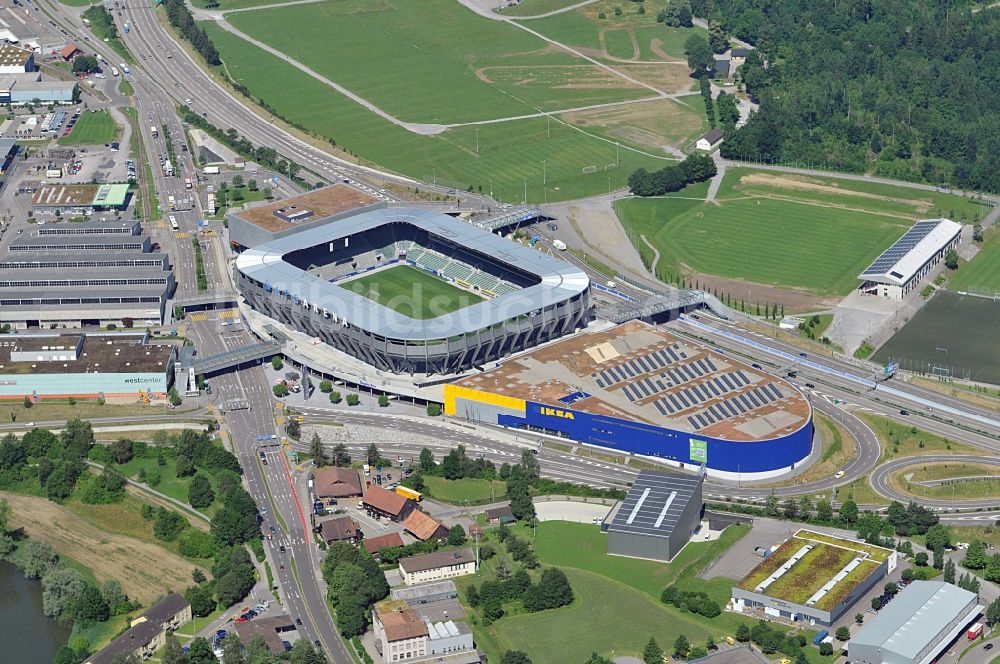 Luftbild Sankt Gallen - Stadion AFG Arena in Sankt Gallen in der Schweiz