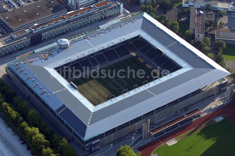 Bern von oben - Stadion - Arena des Stade de Suisse in Bern in der Schweiz