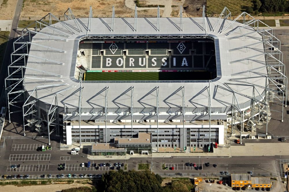 Luftbild Mönchengladbach - Stadion im Borussia-Park des Fußballklubs Borussia Mönchengladbach im Bundesland Nordrhein-Westfalen