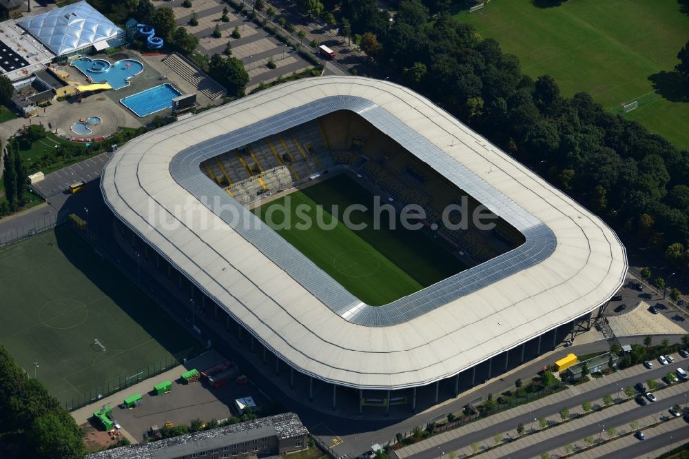 Luftaufnahme Dresden - Stadion DDV-Stadion Dresden im Bundesland Sachsen
