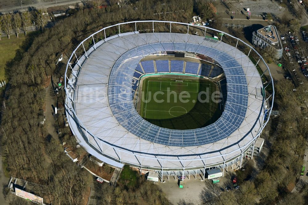 Luftbild Hannover - Stadion der HDI Arena im Stadtteil Calenberger Neustadt von Hannover in Niedersachsen