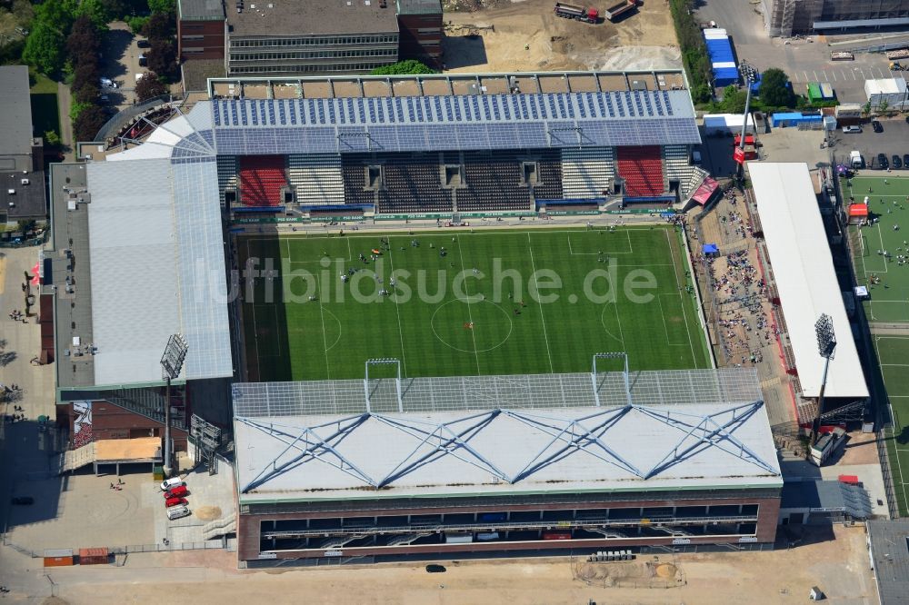 Hamburg von oben - Stadion Millerntor-Stadion / St. Pauli Stadion in Hamburg