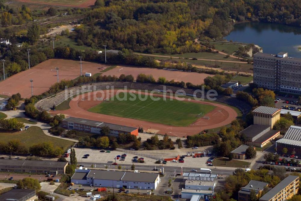 Luftbild Halle - Stadion Neustadt in Halle/Saale