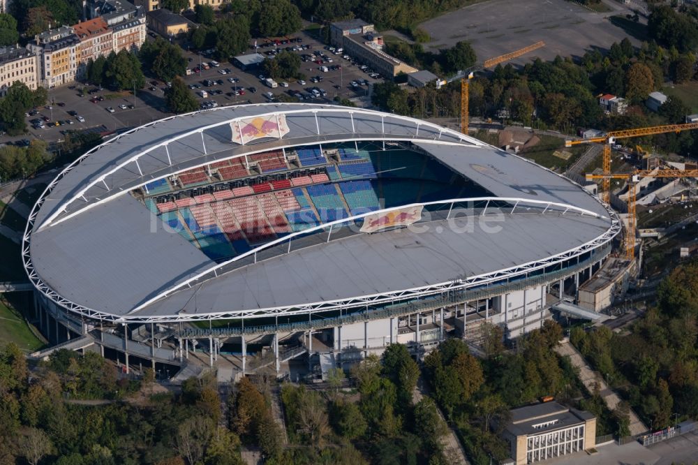 Leipzig aus der Vogelperspektive: Stadion Red Bull Arena in Leipzig im Bundesland Sachsen, Deutschland