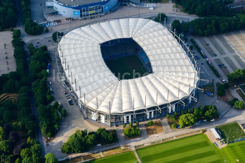 Luftbild Hamburg - Stadion Volksparkstadion des Hamburger HSV in Hamburg